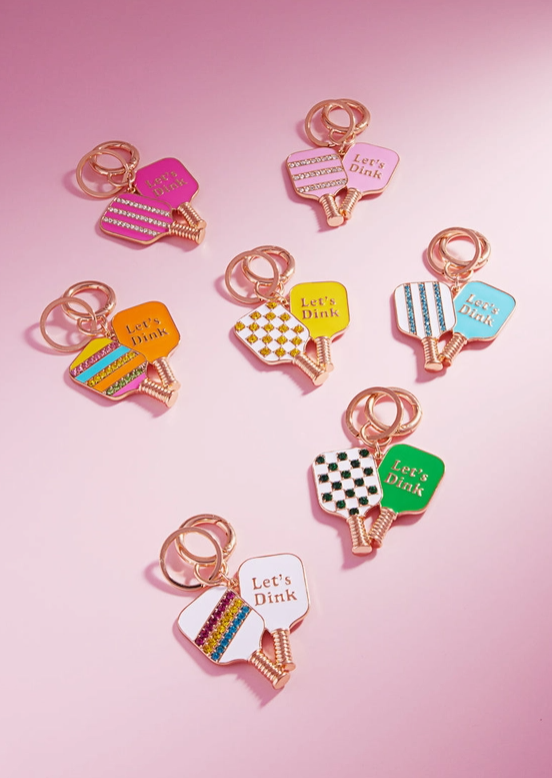 ✨ Let’s Dink Pickleball Paddle Keychain – Sparkle Series image 1