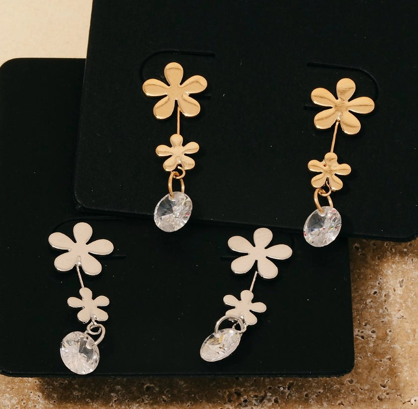 Daisy Drop Crystal Earrings image 2
