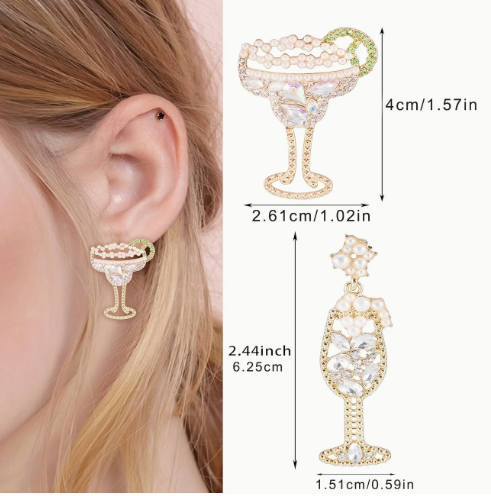 🍸 Sparkling Cocktail Statement Earrings image 3