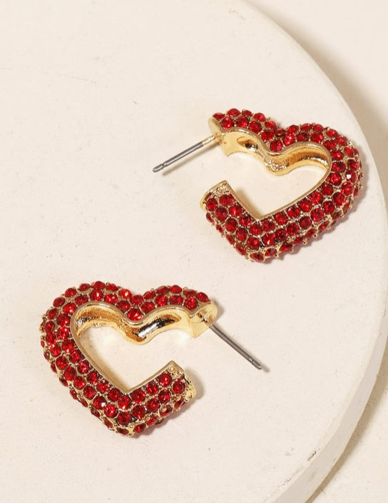 Crush On You Heart Hoops image 0