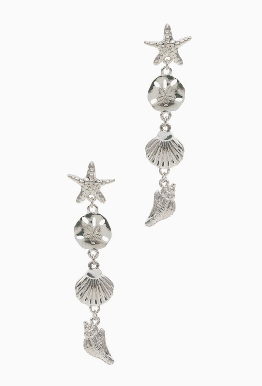 Seaside Stroll Drop Earrings - Silver image 1