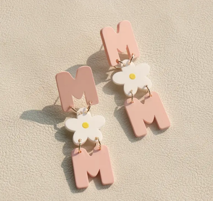 "MOM" Daisy Earrings β A Sweet & Stylish Tribute ππΌ image 2