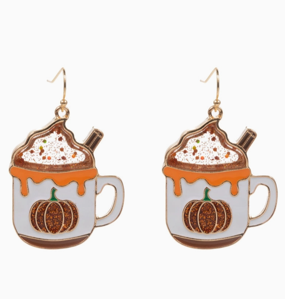 Pumpkin Spice Latte Earrings โ๐ image 1