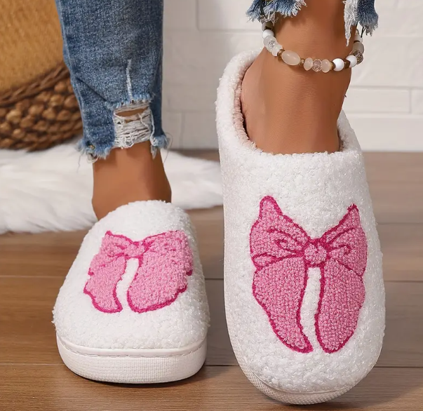 Pink Bow Slippers image 4