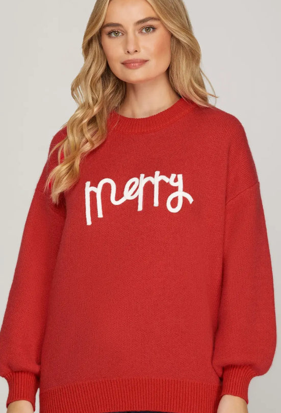 “Merry & Bright” Holiday Sweater image 0