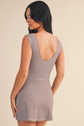 Sporty Gingham Dress - Brown image 5