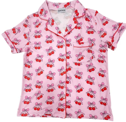 KatyDid Cherry Pajama Top image 1