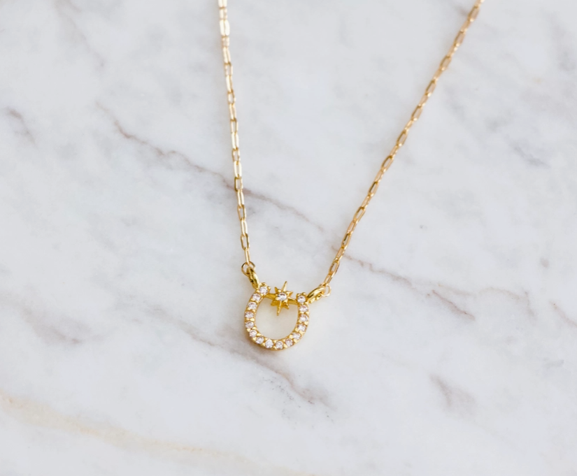 Lucky Star Horseshoe Necklace image 2
