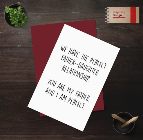 😂 Father’s Day Card – “Perfect Daughter” Edition 💁‍♀️ image 1
