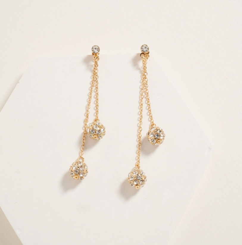 “Midnight Sparkle” Crystal Drop Earrings image 0