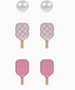 🎀 Let’s Play Pickleball Earring Trio Set – 4 Style Options! image 0