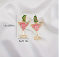 🍸 Pink Cocktail Statement Earrings image 4