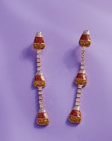 Candy Corn Dangle Earrings 🎃🍬 image 0