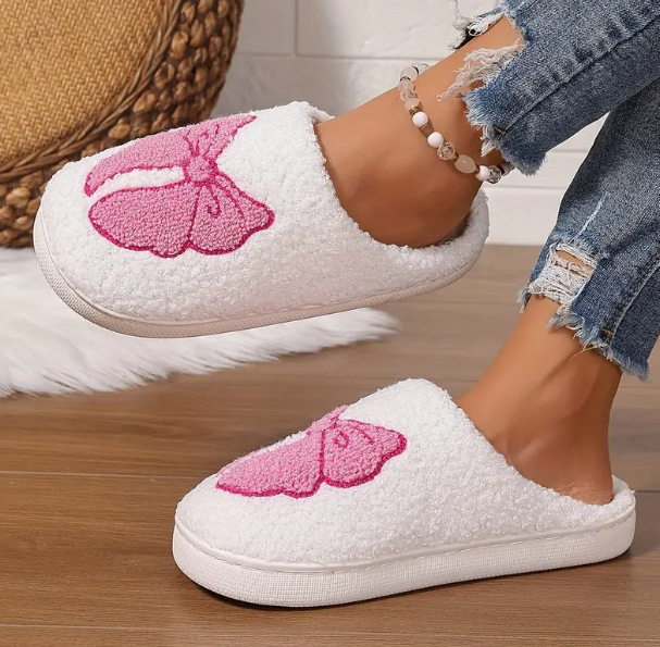 Pink Bow Slippers image 3