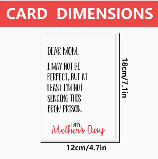 Mother’s Day Card – "At Least I’m Not in Prison" 🚔💖 image 1