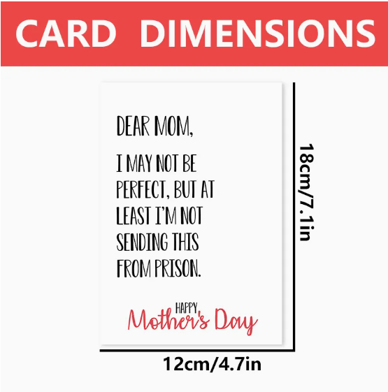 Mother’s Day Card – "At Least I’m Not in Prison" 🚔💖 image 1