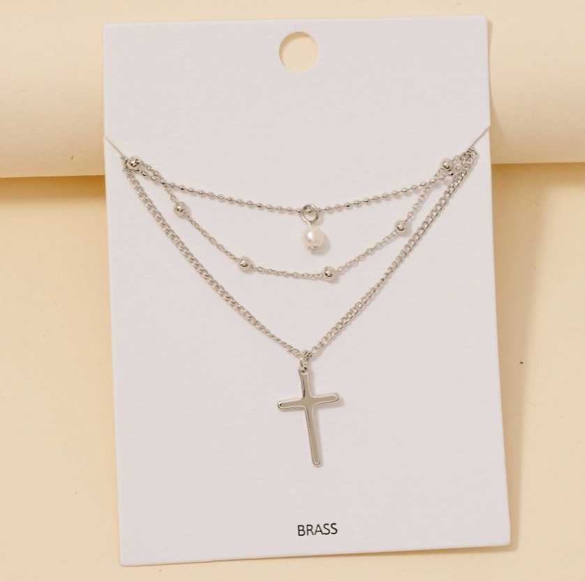 Layered Cross Necklace ✝️✨ image 2