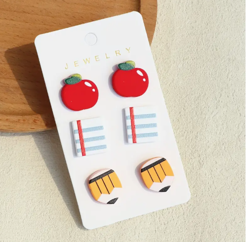 Teacher Trio Stud Earring Set image 1