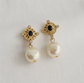 Vintage Inspired Freshwater Pearl Cubic Zirconia Dangle Earr image 1