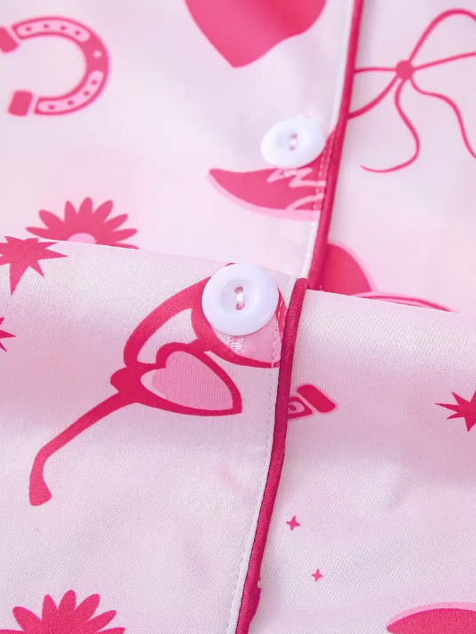 💗 Western Barbie Dreams Pink Cowgirl Icon Pajama Set image 6