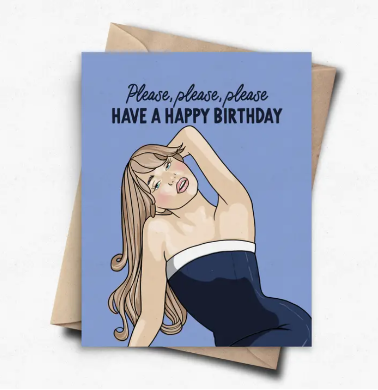 "Please, Please, Please Have a Happy Birthday" Card – Inspired by Sabrina Carpen image 0