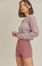 Lavender Twist-Back Long Sleeve Top image 3