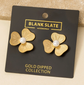 Golden Petal Pearl Stud Earrings – Gold Dipped Collection image 0