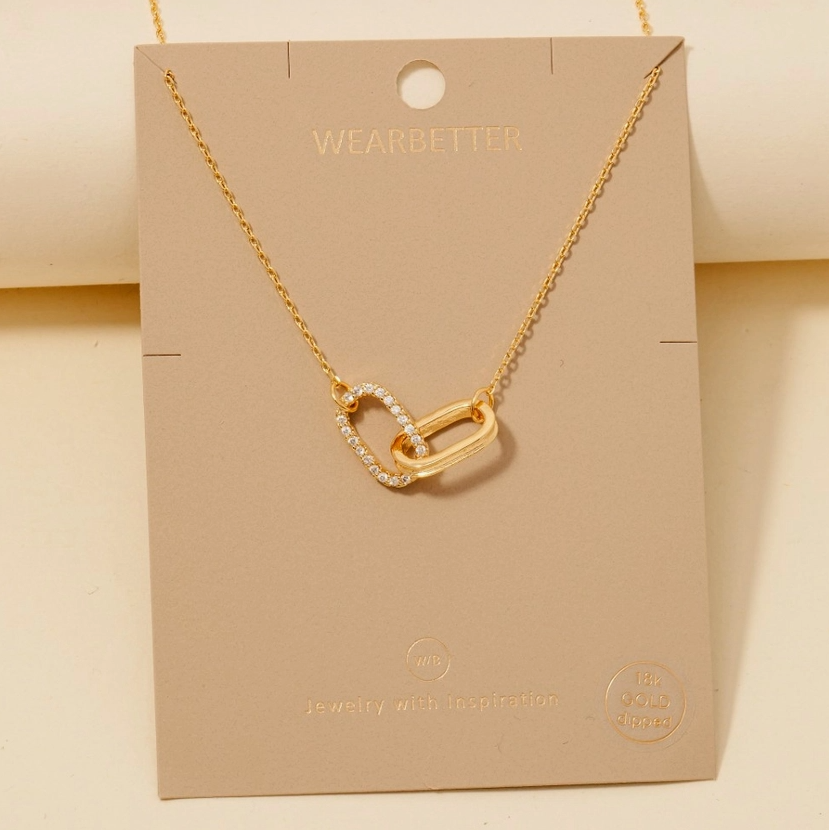 Linked in Love Necklace – 18K Gold Dipped image 1