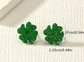 Green Sparkle Stud Earrings – A Touch of Lucky Glam image 2