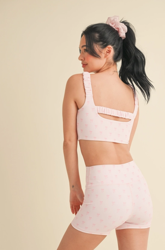 The Sweet Coquette Sport Bra – Pink Bow Edition image 2