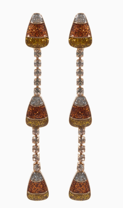 Candy Corn Dangle Earrings 🎃🍬 image 1