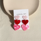 Pink 3 Tiered Acrylic Earrings image 0