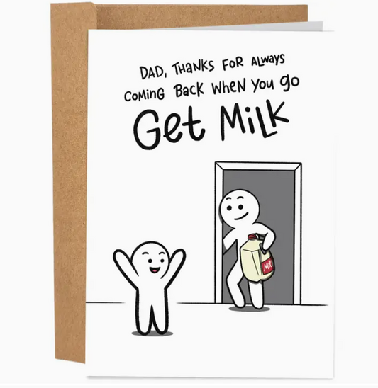 "Thanks for Always Coming Back with the Milk" Father's Day Card image 0