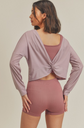 Lavender Twist-Back Long Sleeve Top image 1
