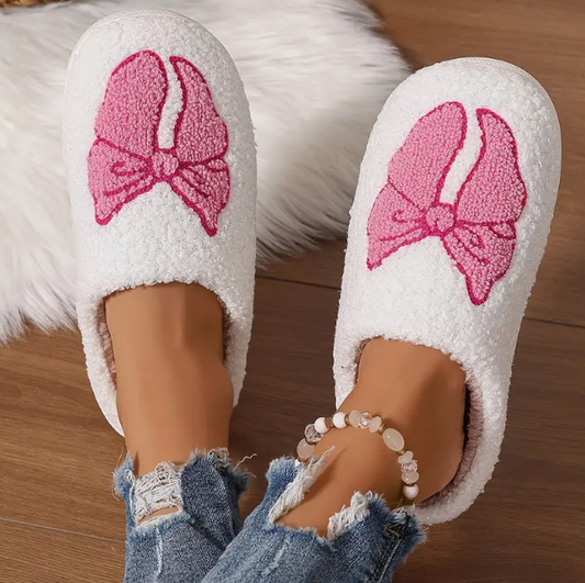 Pink Bow Slippers image 1