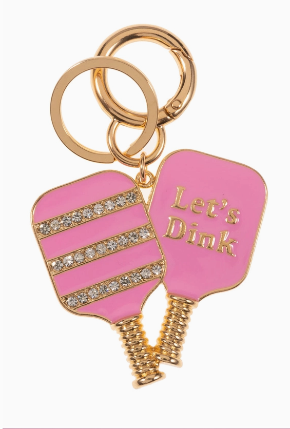 ✨ Let’s Dink Pickleball Paddle Keychain – Sparkle Series image 0
