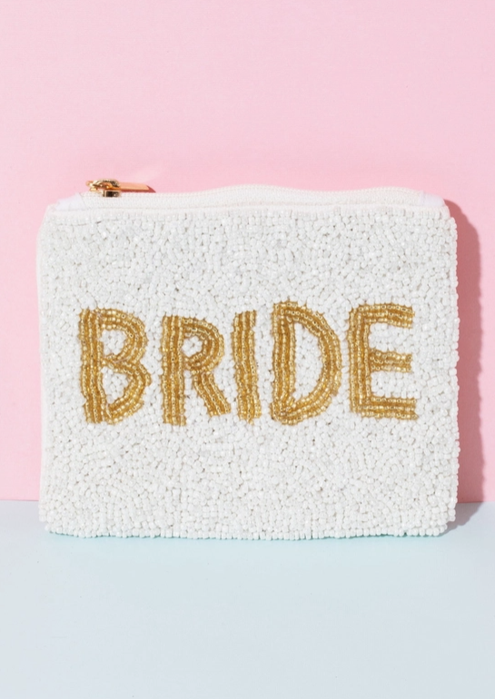 Beaded “BRIDE” Pouch image 0