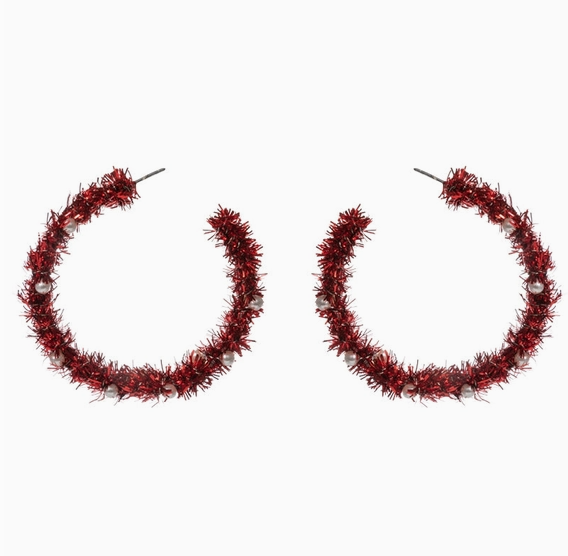 “Tinsel Twist” Holiday Hoops image 1