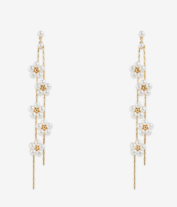 Daisy Pearl Drop Earrings image 0