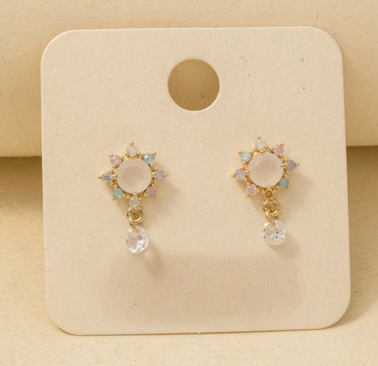 Pastel Sunburst Drop Earrings image 0