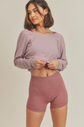 Lavender Twist-Back Long Sleeve Top image 0