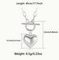 Chunky Heart Pendant Toggle Necklace image 3