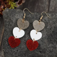 Triple Layered Acrylic Heart Earrings image 1