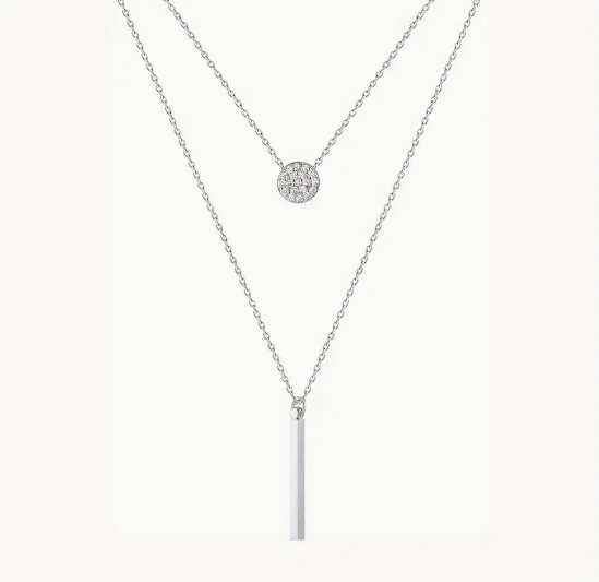 Layered Sterling Silver Necklace image 2