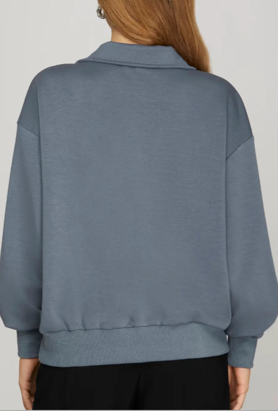 “Coastal Chill” Half-Zip Scuba Pullover image 1