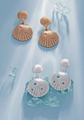 Golden Shell Statement Earrings image 0