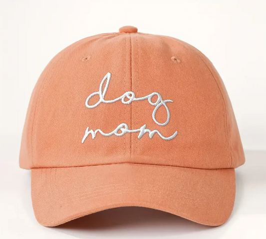 “Dog Mom” Embroidered Hat 🐾 image 0