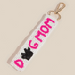 🐾 Beaded “Dog Mom” Keychain – Pink Paw Print Edition 💖 image 0