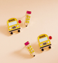 Back to Cool Earrings – School Bus & Pencil Duo image 0