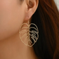 Gold-Plated Tropical Leaf Earrings 🌿✨ image 1